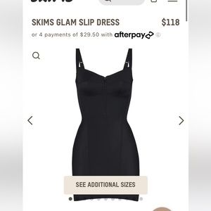 Brand New with tags, SKIMS Glam slip dress in color ONYX